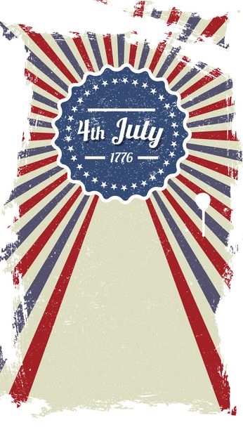 Vector retro card for Independence Day and other events - Vector, Image