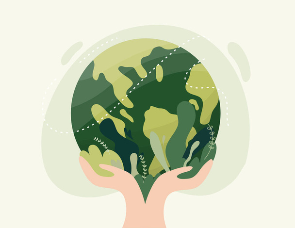 earth vector design for environment ozone and earth day event - Vetor, Imagem