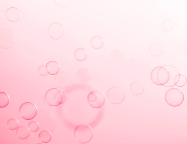 Resumen Hermoso fondo de burbujas de jabón rosa. Blurred, Celebración, Amor romántico tema de San Valentín. Frescura Jabón Sud Burbujas Agua. - Foto, Imagen