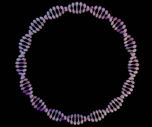 Um plasmídeo é uma pequena molécula circular de DNA encontrada em bactérias e alguns outros organismos microscópicos de renderização 3d - Foto, Imagem