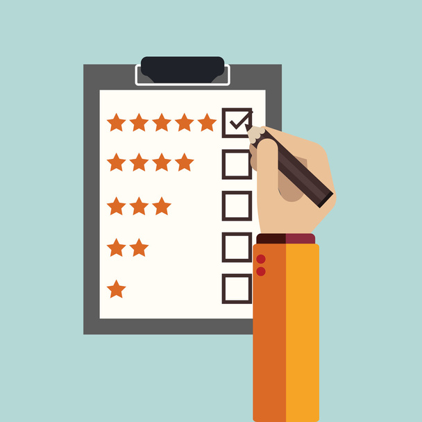 Rating on customer service - Vector, Image