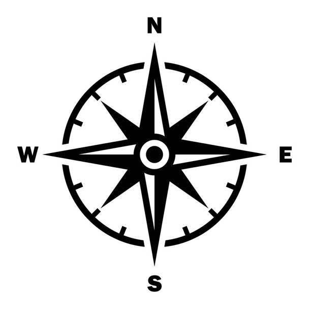 ikona kompasu, vektorová ilustrace - Vektor, obrázek
