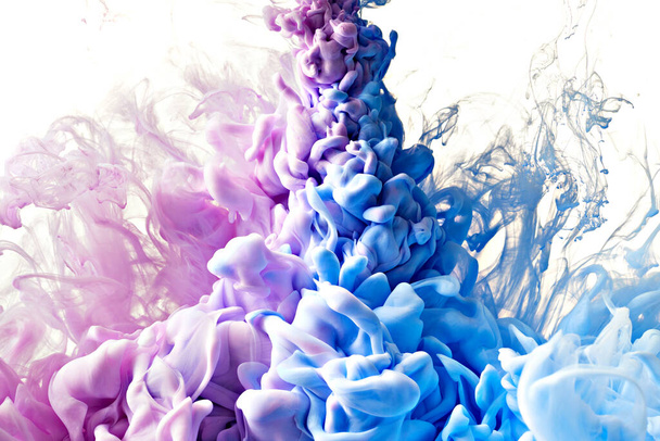 Smíšené barvy kapka abstraktní pozadí nad bílou - Fotografie, Obrázek