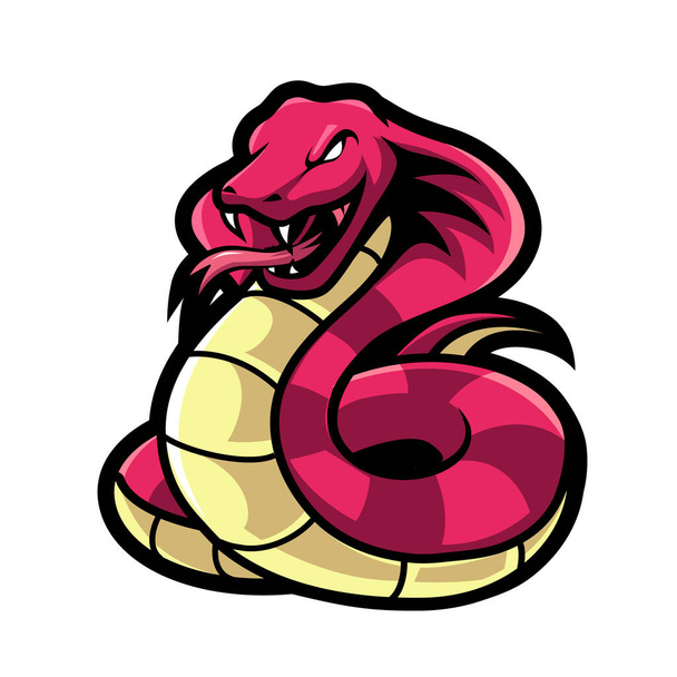 vecteur de mascotte de serpent cobra prêt à attaquer - Vecteur, image