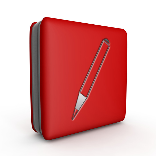 Pencil square icon on white background - Фото, зображення
