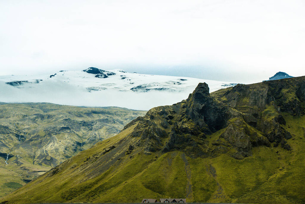 Islandzki Ringroad Tour z pięknym zielonym krajobrazem Natural - Zdjęcie, obraz