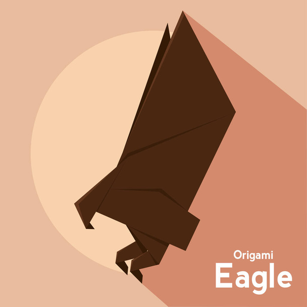 Isolated eagle origami icon flat design Vector illustration - Vector, imagen