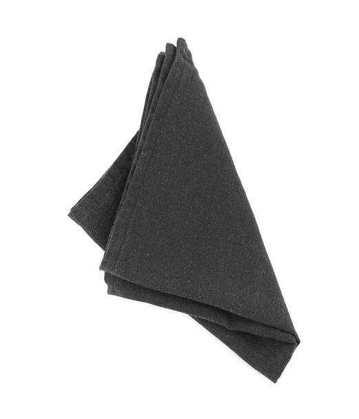 Black napkin on white background - Photo, Image
