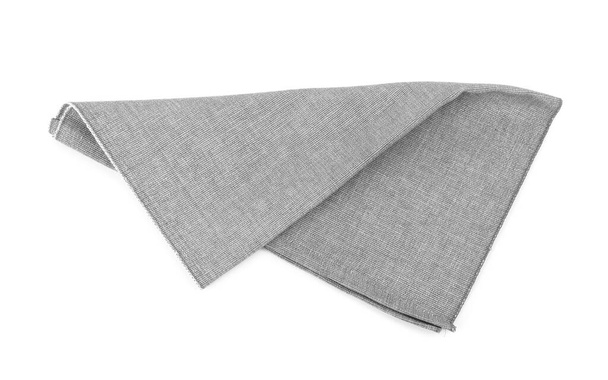 Servilleta gris sobre fondo blanco - Foto, Imagen