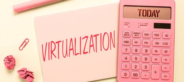 Handwriting text Virtualization, Word for application of virtual environment to computer games - Photo, Image