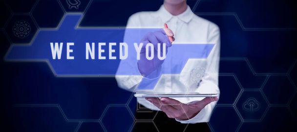 Affiche We Need You, Business showcase Entreprise veut embaucher Offre d'emploi Recherche de talents Emploi - Photo, image