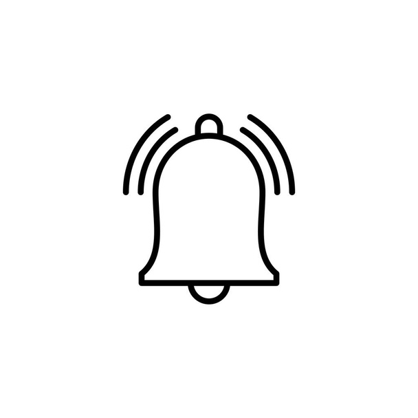 Ikona zvonku. Oznamovací značka a symbol pro návrh webových stránek - Vektor, obrázek