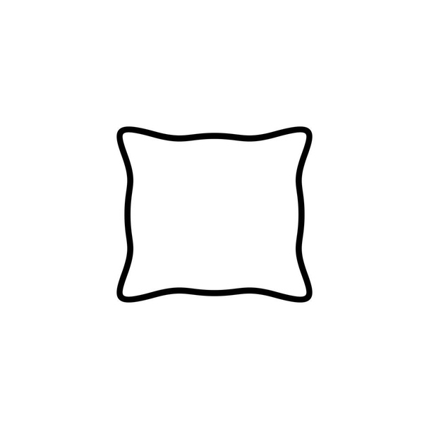 Ikona poduszki. Znak i symbol poduszki. Wygodna puszysta poduszka - Wektor, obraz
