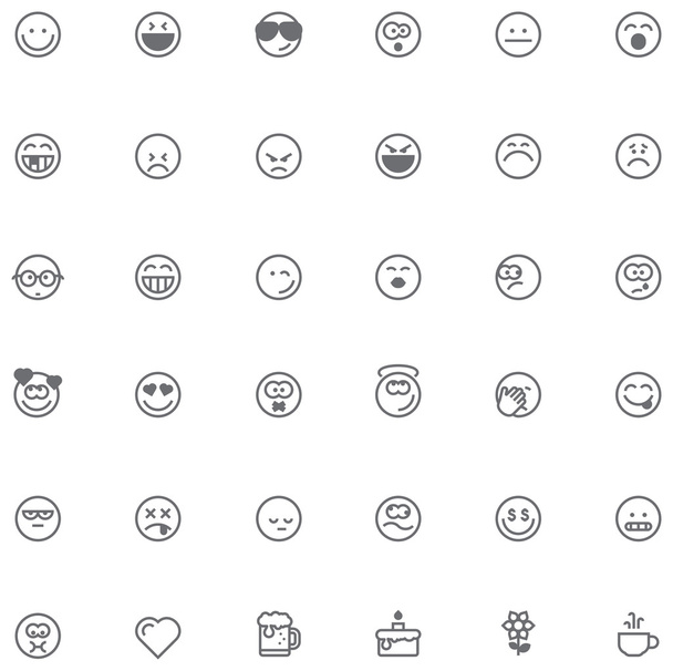 Smiley icon set - Vector, Image