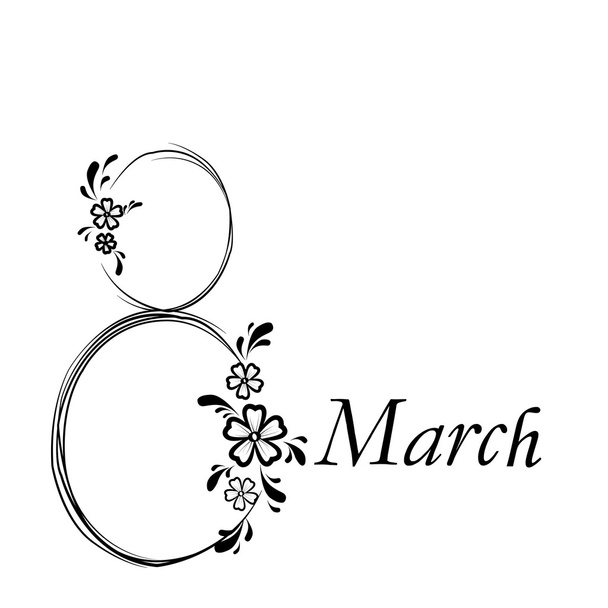 March 8 - Women's Day . - Vector, Imagen