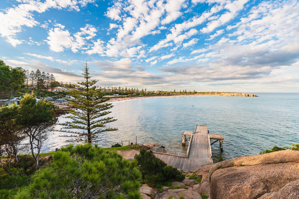 Пір "єр Port Elliot, що біля затоки Horseshoe Bay (Південна Австралія). - Фото, зображення