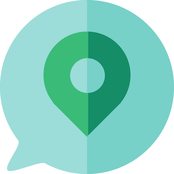 Gps location mobile phone app button icon vector. Web site or smartphone application symbol for showing user or device map position. Locate information option flat cartoon illustration - Vector, Image
