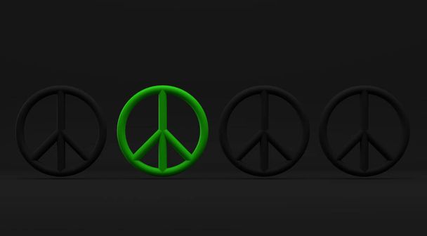 LGBTQIA trotse symbool van vrede - 3D Illustratie - Foto, afbeelding