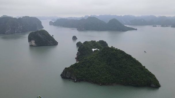 Ha Long Bay, Vietnam - November 26, 2022: Aerial View of The Ha Long Bay - Fotó, kép