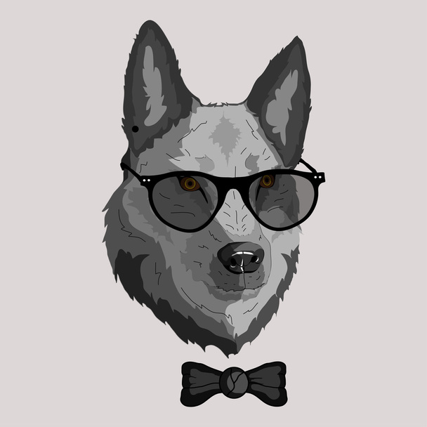 Hipster dog in sunglasses - Vettoriali, immagini