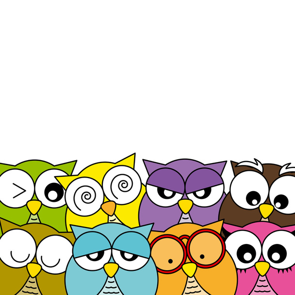 Owls icons - ベクター画像