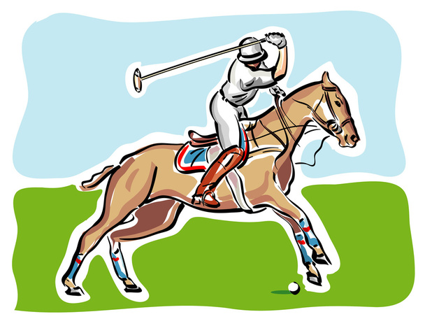 Giocatore Polo maschile
 - Vettoriali, immagini
