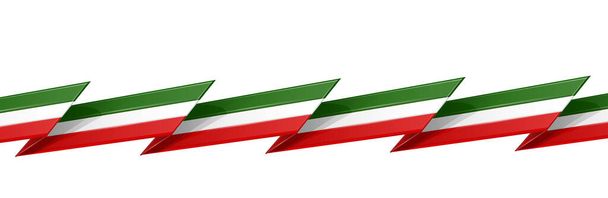 Italienische und mexikanische Flagge auf weißem Hintergrund - Vektor, Bild