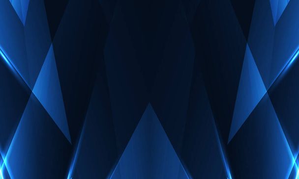 Fondo abstracto moderno azul con formas geométricas diagonales. Objetos abstractos vector fondo azul oscuro. Ilustración vectorial - Vector, Imagen