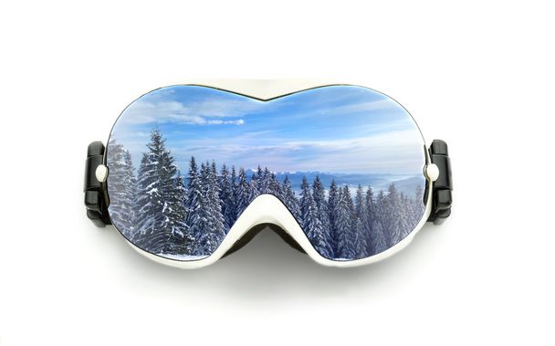 occhiali da sci isolati su bianco
 - Foto, immagini