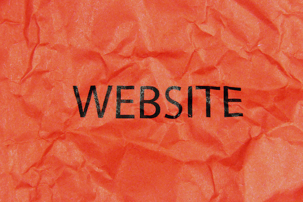 Word website op rood papier - Foto, afbeelding