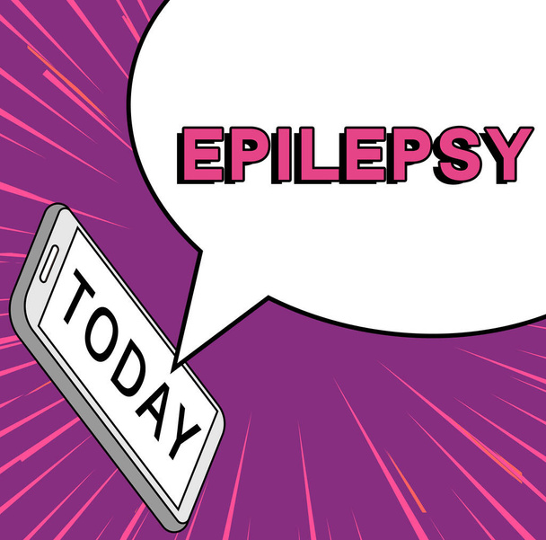 Epilepsi belirtileri gösteren ilhamlar, İnternet Konsepti. Dördüncü en yaygın nörolojik bozukluk. Beklenmedik nöbetler. - Fotoğraf, Görsel