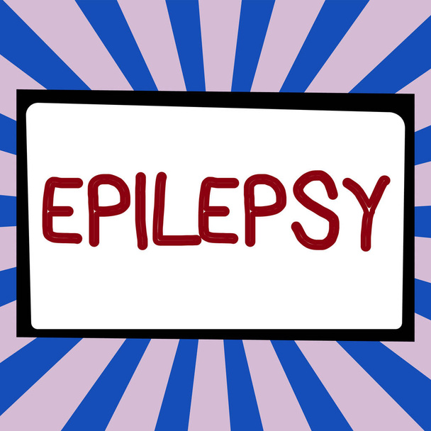 Käsin kirjoittaminen merkki Epilepsia, Business lähestymistapa Neljänneksi yleisin neurologinen häiriö Arvaamattomia kohtauksia - Valokuva, kuva