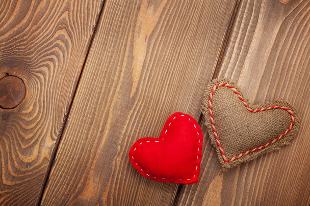 Valentines day background with toy hearts - Photo, Image