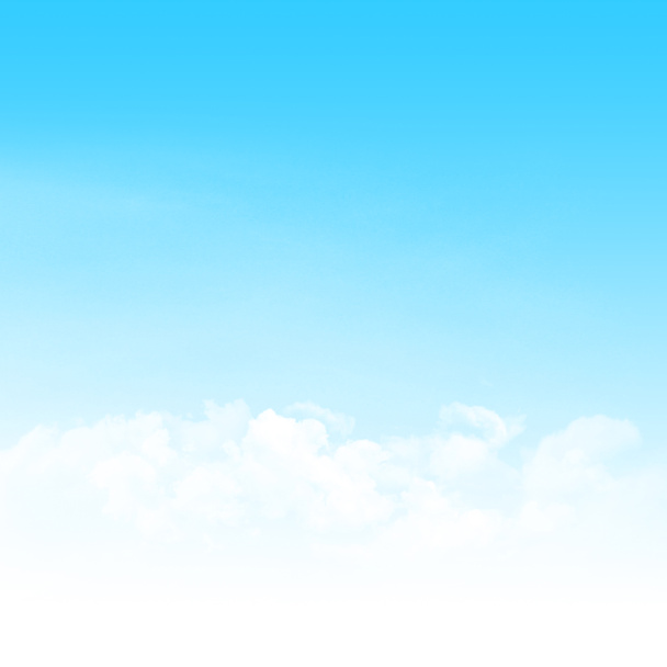 Blue sky and clouds abstract illustration - Photo, Image