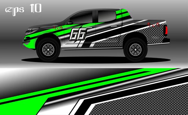 абстрактний дизайн фону для автомобільної обгортки 4x4 вантажівок, ралі, фургонів та інших автомобілів
 - Вектор, зображення