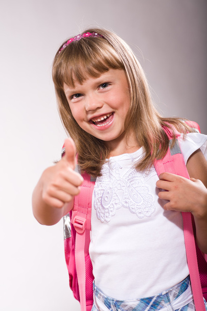 First grader girl - Фото, зображення