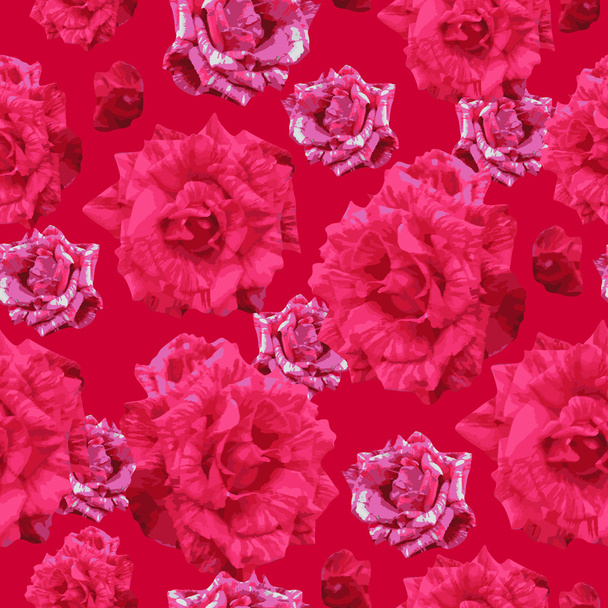 Seamless pattern with flowers - Vector, imagen