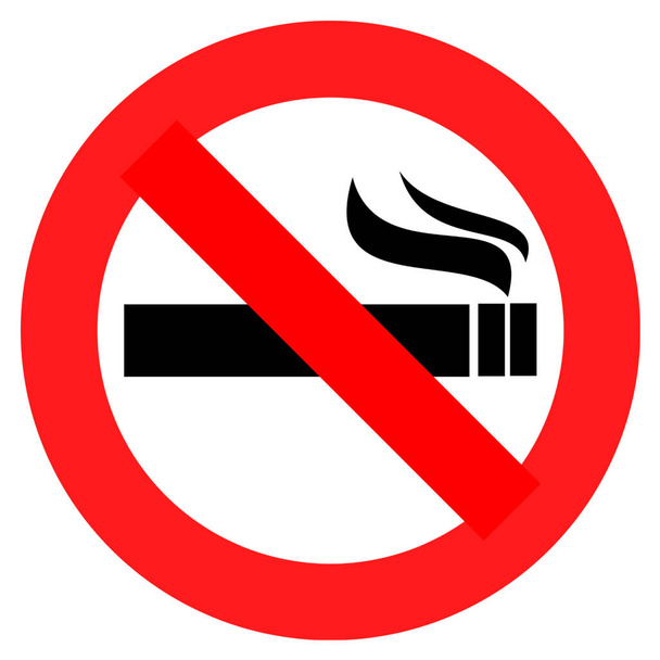 禁煙アイコンシンボルサイン、禁煙タバコお知らせマッサージ危険禁止警告エリアイラストロゴ - 写真・画像