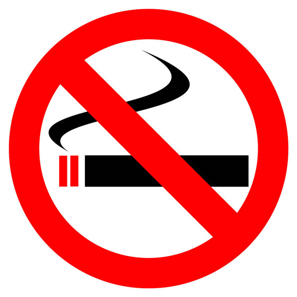禁煙アイコンシンボルサイン、禁煙タバコお知らせマッサージ危険禁止警告エリアイラストロゴ - 写真・画像