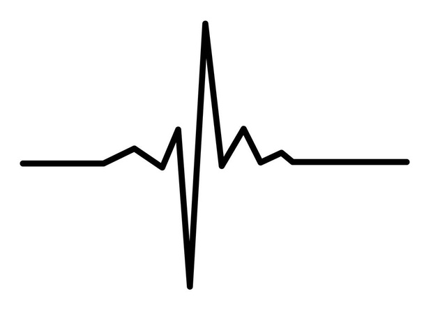 Электрокардиограмма сердцебиение символ-сигнал - Фото, изображение