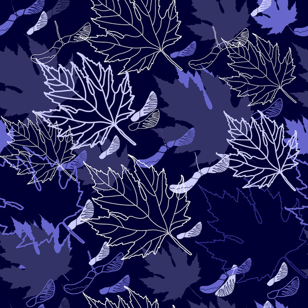 Muster mit Blättern - Vektor, Bild