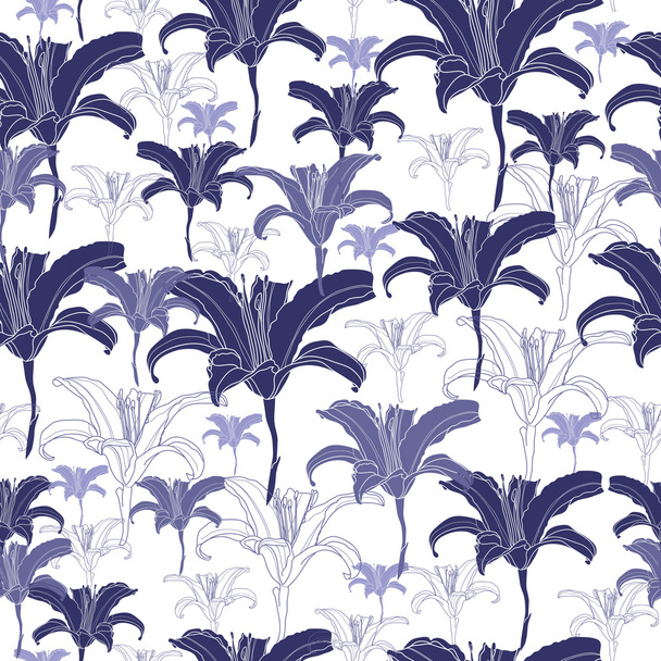 Pattern with flowers - Vecteur, image