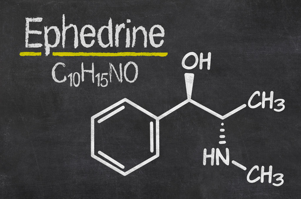 Blackboard with the chemical formula of Ephedrine - Foto, Bild