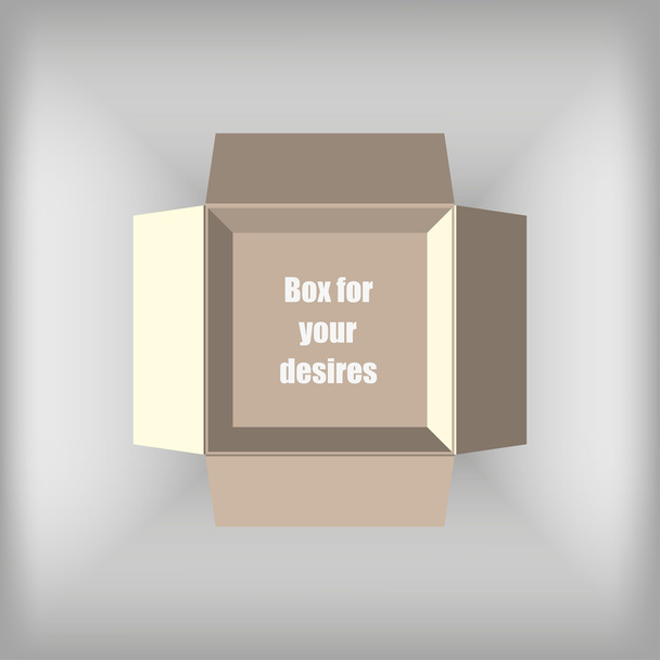 box with place for your desires - Vector, Image