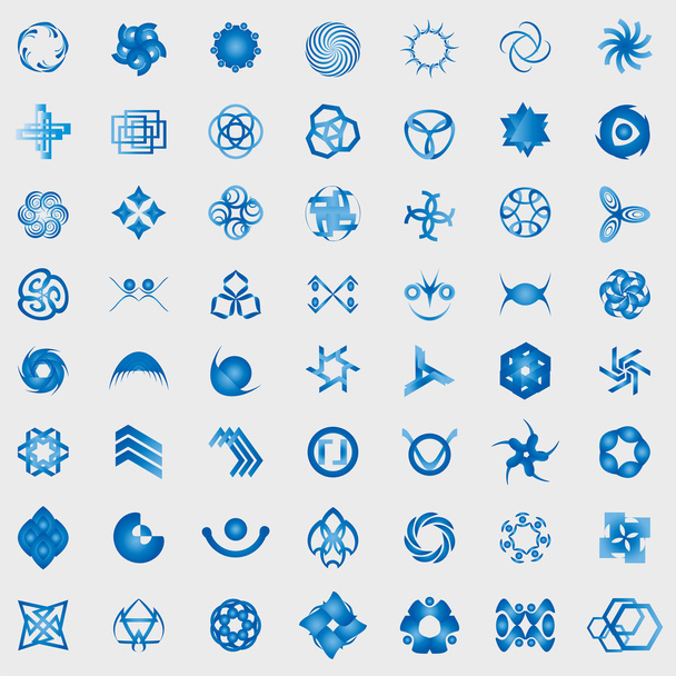 Unusual Icons Set - Isolated On Gray Background - ベクター画像