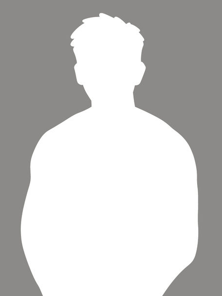 Gestalt Mann Karikatur auf grauem Hintergrund - Foto, Bild