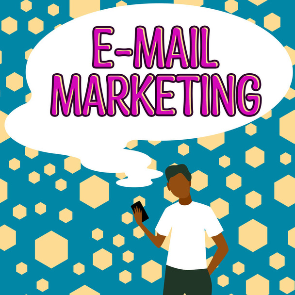 Segno di scrittura a mano E Mail Marketing, approccio commerciale E-commerce Pubblicità Vendite online Newsletter Promozione - Foto, immagini