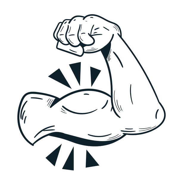 Arm der Ikone des starken Mannes - Vektor, Bild