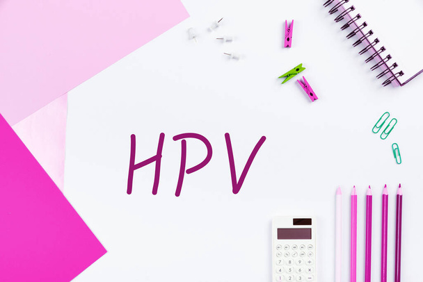 Cildinizi ve nemli zarları etkileyen virüs grupları için kullanılan Hpv işaretini göster - Fotoğraf, Görsel