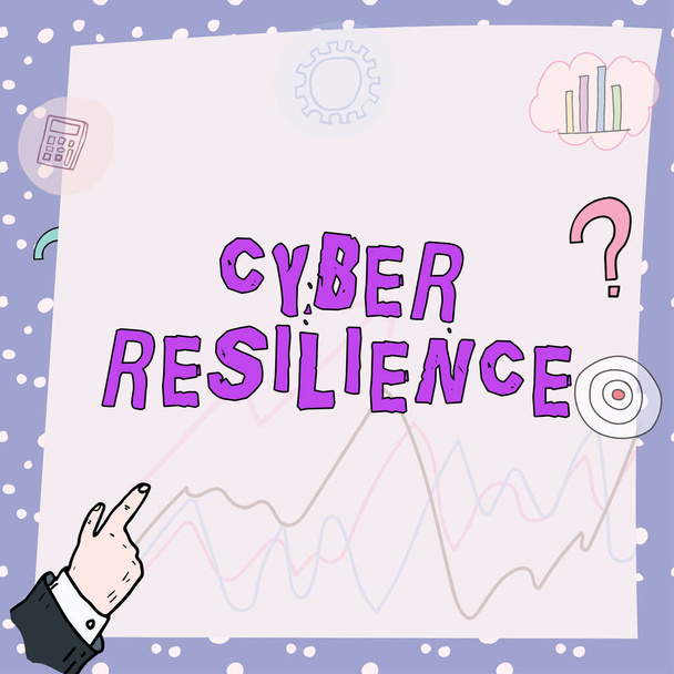 Texto que muestra la inspiración Cyber Resilience, Internet Concept medida de lo bien que una empresa puede gestionar un ciberataque - Foto, imagen